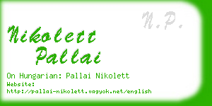 nikolett pallai business card